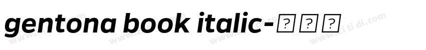 gentona book italic字体转换